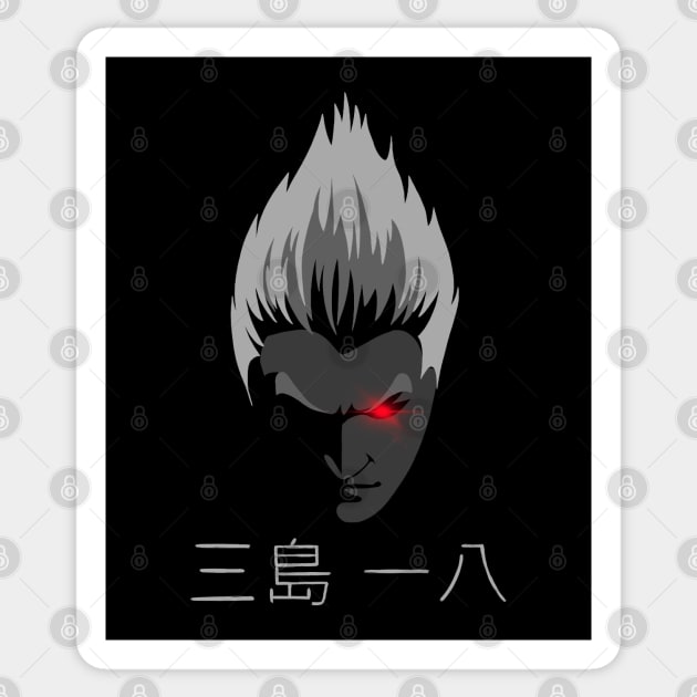 Kazuya Mishima Sticker by Randomart